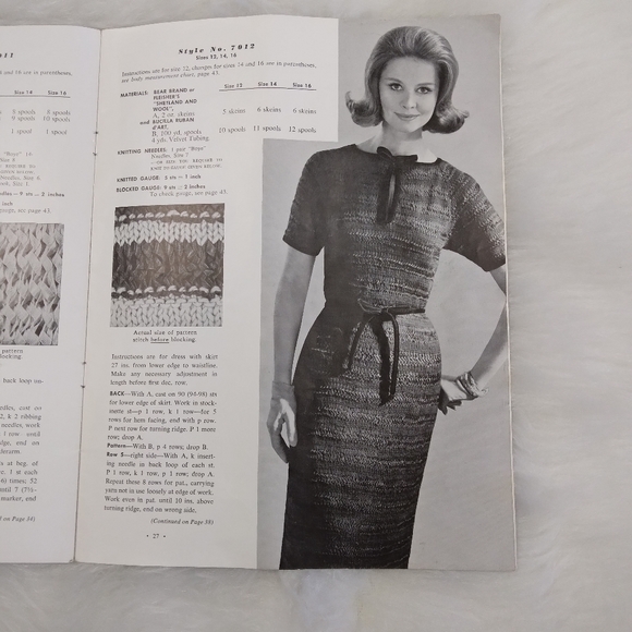 BOOK Vintage 1962 New Hand Knits volume 70, 20 patterns - Picture 16 of 16